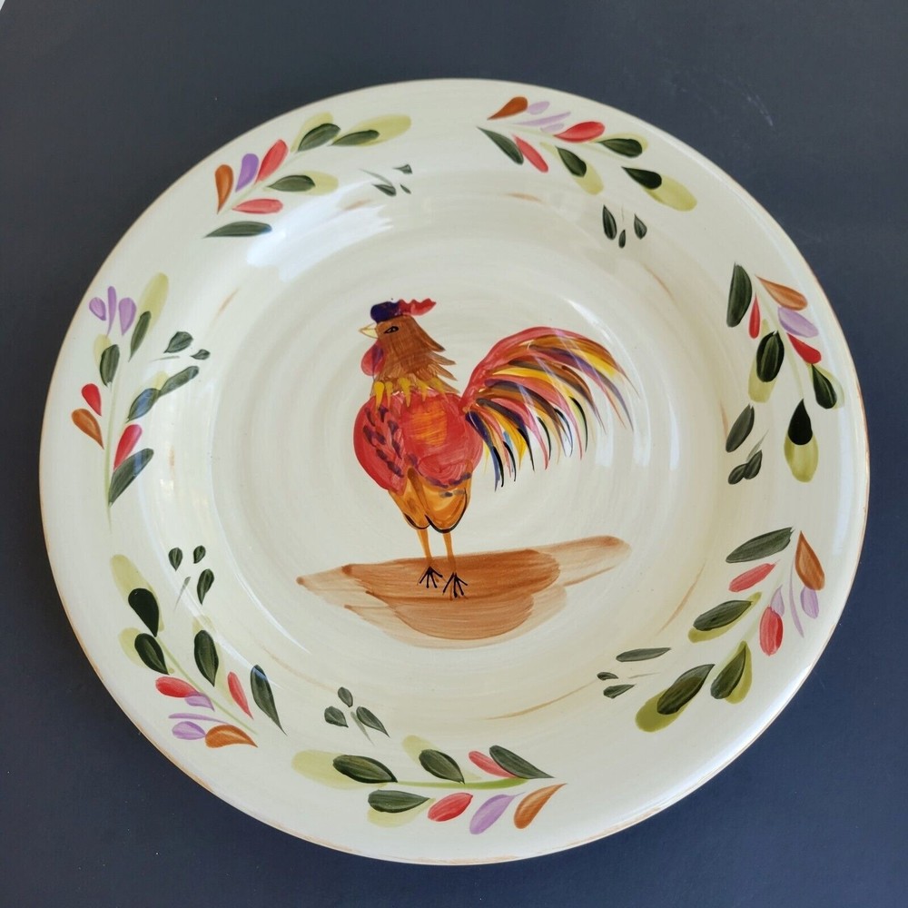 Home Dinner Plates  red Rooster 11.25"